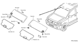 Diagram for 2008 Nissan Armada Sun Visor - 96401-ZQ00B