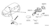 Diagram for 2017 Nissan Leaf Car Mirror - 96365-3AN0B