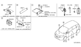 Diagram for Nissan Versa Note Air Bag Control Module - 98820-9ME6A