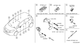 Diagram for Nissan Versa Power Window Switch - 25401-3AA1B