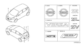 Diagram for 2018 Nissan Versa Note Emblem - 62890-3VA0A