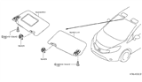 Diagram for Nissan Versa Sun Visor - 96401-9MB1A