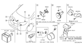 Diagram for 2014 Nissan Versa Note Horn - 25620-3WC0A