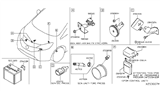 Diagram for 2020 Nissan NV Air Bag Sensor - 98581-3JA8A