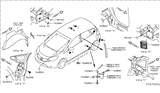 Diagram for Nissan Versa Note Body Mount Hole Plug - 74849-JD00B