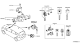 Diagram for 2015 Nissan Versa Note Door Lock Cylinder - K0600-1HL0A