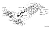 Diagram for 2017 Nissan Versa Exhaust Heat Shield - 74758-3BA0A