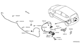 Diagram for Nissan Altima Fuel Door Release Cable - 78827-3BG0A