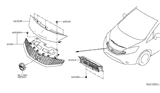 Diagram for Nissan Versa Note Grille - 62310-3VY0A