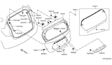 Diagram for 2018 Nissan Versa Note Liftgate Hinge - 90400-1HB0A