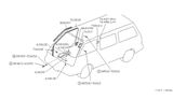 Diagram for Nissan Van Door Seal - 76862-11C00