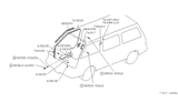 Diagram for 1989 Nissan Van Weather Strip - 76862-11C00