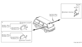 Diagram for 1989 Nissan Van Car Mirror - 96365-17C00