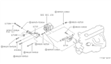 Diagram for 1988 Nissan Van Alternator Bracket - 11710-T5500