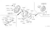 Diagram for Nissan Van Wheel Cylinder Repair Kit - D4100-U9291