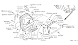 Diagram for 1990 Nissan Van Rear Door Striker - 90332-17C00