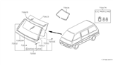 Diagram for Nissan Van Windshield - 72712-17C00