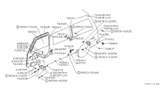 Diagram for 1988 Nissan Van Door Seal - 76921-12C10