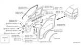 Diagram for Nissan Van Door Hinge - 80420-G5101