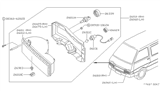 Diagram for 1989 Nissan Van Headlight - 26075-17C00