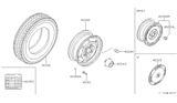 Diagram for Nissan Van Spare Wheel - 40300-V6104