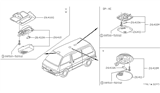 Diagram for 1989 Nissan Stanza Dome Light - 26410-01E01