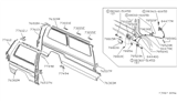 Diagram for Nissan Van Body Mount Hole Plug - 77700-89916