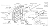 Diagram for 1987 Nissan Van Weather Strip - 82834-17C01