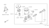 Diagram for 1987 Nissan Pulsar NX Brake Master Cylinder - 46010-67A00