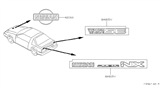 Diagram for 1990 Nissan Pulsar NX Emblem - 99099-85M20