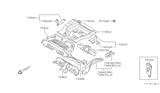 Diagram for Nissan Pulsar NX Floor Pan - 74530-84M00