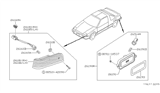 Diagram for 1990 Nissan Pulsar NX Side Marker Light - 26194-84M00