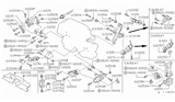 Diagram for Nissan 370Z Body Mount Hole Plug - 01658-01501