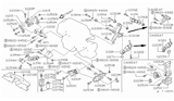 Diagram for Nissan Maxima Body Mount Hole Plug - 01658-01501