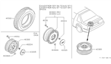 Diagram for 1988 Nissan Sentra Wheel Cover - 40315-57M01