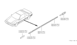 Diagram for 1987 Nissan Pulsar NX Door Moldings - 63874-80M00