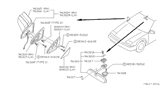 Diagram for 1987 Nissan Sentra Mirror Cover - 96329-52A03