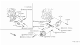 Diagram for Nissan Stanza Alternator Bracket - 11710-D4200