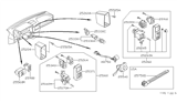 Diagram for Nissan Pulsar NX Turn Signal Switch - 25540-04Y00