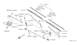 Diagram for Nissan Pulsar NX Wiper Arm - 28880-84M00