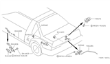 Diagram for 1989 Nissan Pulsar NX Door Lock Actuator - 90502-80M00