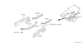 Diagram for 1989 Nissan Pulsar NX Rear Crossmember - 75170-84A00