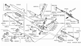 Diagram for 1990 Nissan Pulsar NX Rack And Pinion - 49001-85M00