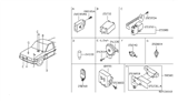 Diagram for 1998 Nissan Frontier Air Bag Sensor - 98581-3S525