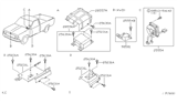 Diagram for 2002 Nissan Frontier Air Bag Control Module - 28556-9Z525