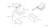 Diagram for 2001 Nissan Xterra Battery Tray - 24428-8B400