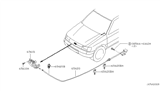 Diagram for 2000 Nissan Xterra Hood Latch - 65601-3S500