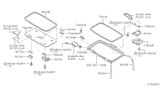 Diagram for 1998 Nissan Frontier Weather Strip - 73873-3S000