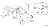 Diagram for 2000 Nissan Frontier Ignition Lock Cylinder - 99810-9Z300