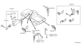 Diagram for 2001 Nissan Frontier Ignition Lock Cylinder - K9810-9Z301